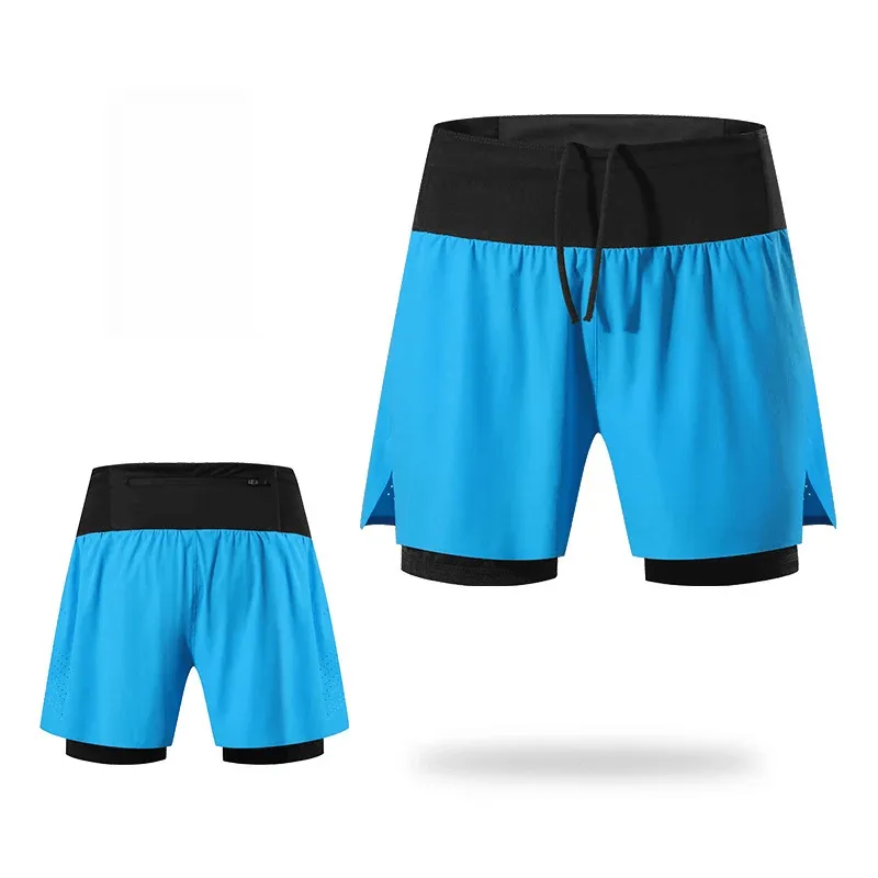 Stylish Men's Dual-Tone Running Shorts with Pockets - SF2200