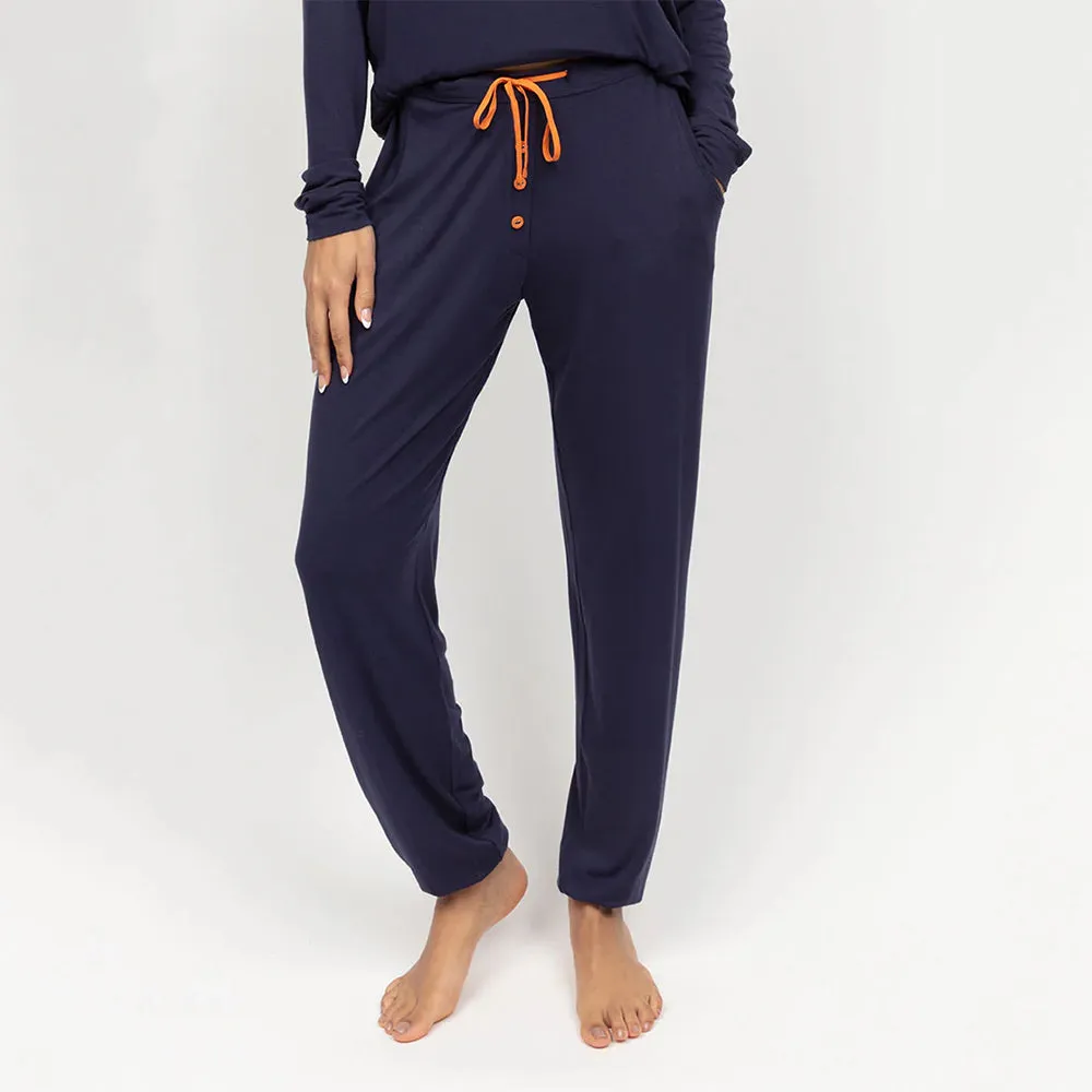 Taylor Navy Jersey Pyjama Bottom