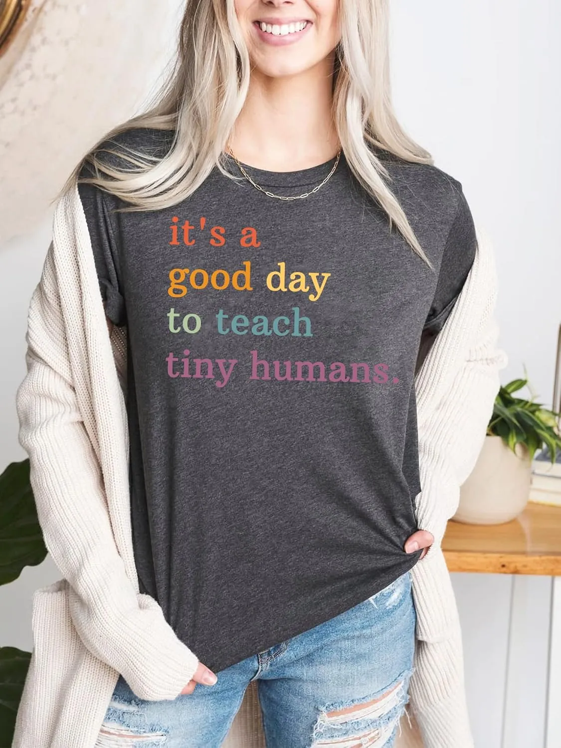 Teacher Shirts Funny Womens Teacher Life T Shirt Graphic Tees Cute Casual Soft Cotton Shirts Tops