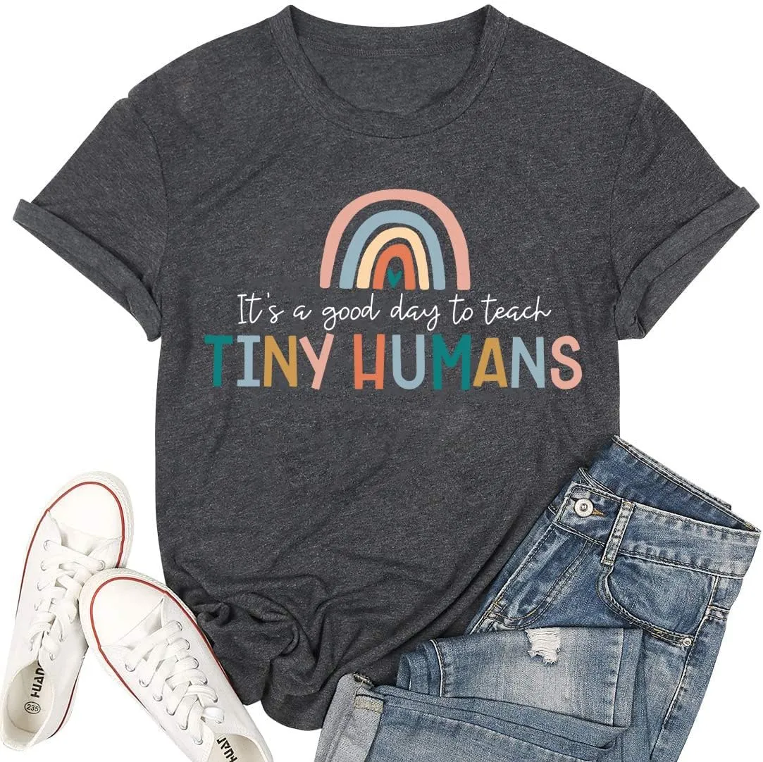 Teacher Shirts Funny Womens Teacher Life T Shirt Graphic Tees Cute Casual Soft Cotton Shirts Tops